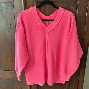 Aerie Wonder Textured V-Neck Sweatshirt